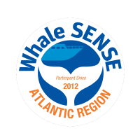 Whale SENSE logo with a boat and whale tail, text reads 'Participant Since 2012 Atlantic Region'.
